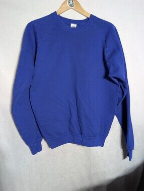 Vintage J.E. Morgan Royal Blue Sweatshirt Crewneck Made in USA XL